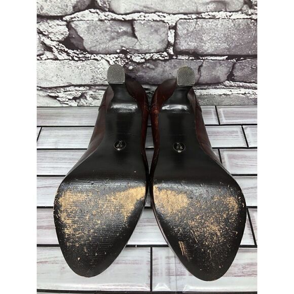 Frye Company Gail Pump Burgundy Rust Distressed Stiletto Heels Women Sz 9M US/40 - Picture 13 of 16